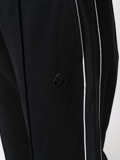 Moose Knuckles Malibu Logo Plaque Drawstring Pants In Schwarz