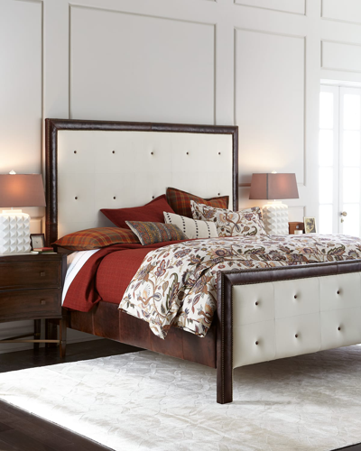 Shop Old Hickory Tannery Garth Tufted Queen Bed In Ivory/brown