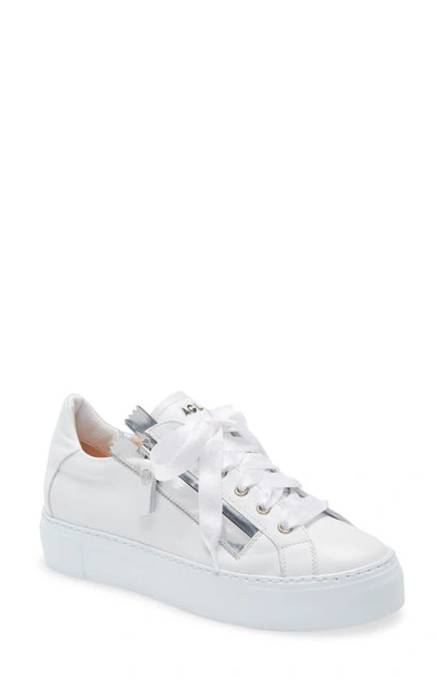 Shop Agl Attilio Giusti Leombruni Double Zip Sneaker In White Leather