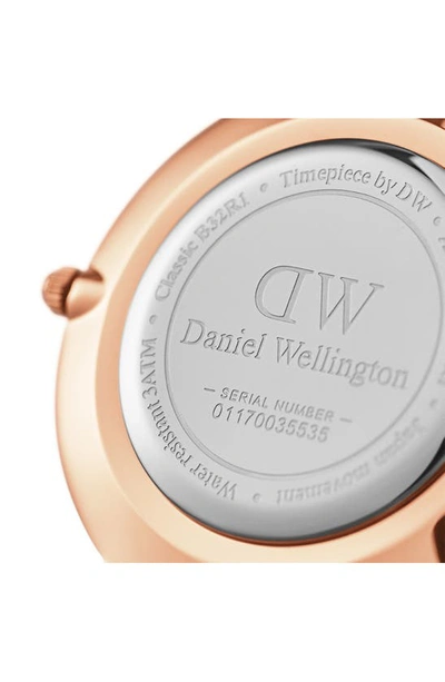 Shop Daniel Wellington Classic Petite Mesh Strap Watch, 32mm In Rose Gold/black /rose Gold