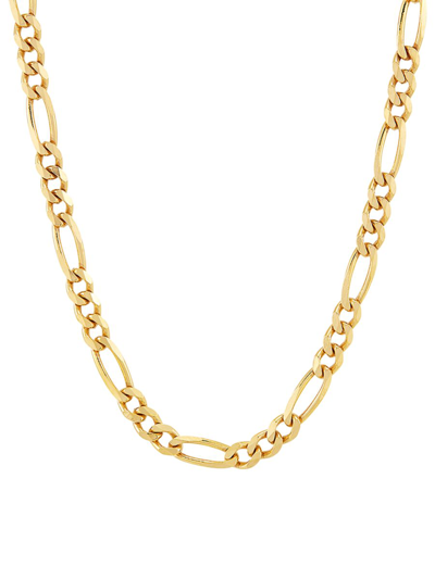 Shop Saks Fifth Avenue Made In Italy Men's Basic 18k Goldplated Sterling Silver Figaro Chain Necklace/18"