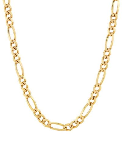 Saks Fifth Avenue Made In Italy Men's Basic 18k Goldplated Sterling Silver Figaro Chain Necklace/18" In Silver