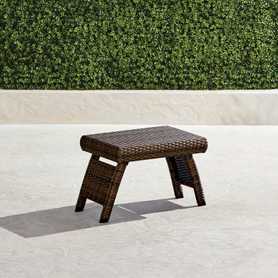 Shop Frontgate Balencia Bronze Rectangular Side Table