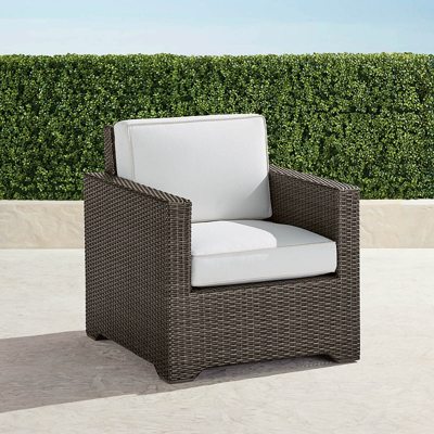 Shop Frontgate Small Palermo Lounge Chair With Cushions In Bronze Finish