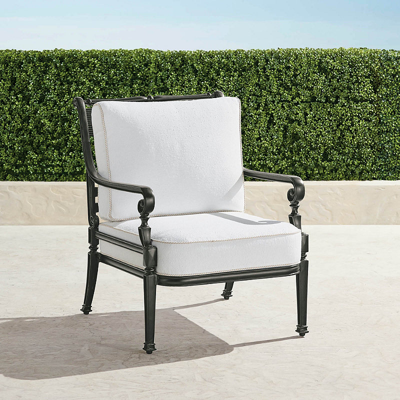 Frontgate Carlisle Lounge Chair With Cushions In Slate Finish