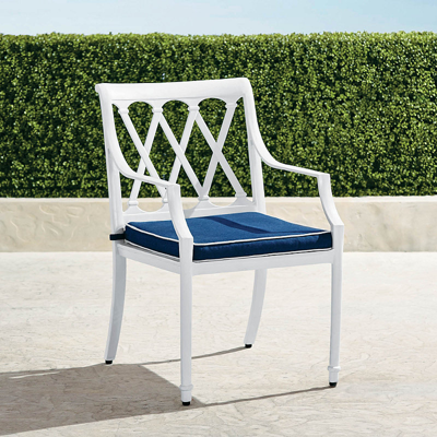 Frontgate Set Of 2 Grayson Dining Arm Chairs In White Finish