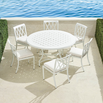 Frontgate Grayson 7-pc. Round Dining Set In White Finish