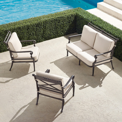 Frontgate Carlisle 3-pc. Loveseat Set In Slate Finish