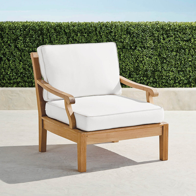 Shop Frontgate Cassara Lounge Chair With Cushions In Natural Finish