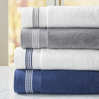 Frontgate Ladder Stitch Bath Towels In Carbon