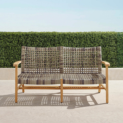 Frontgate Isola Loveseat In Natural Finish