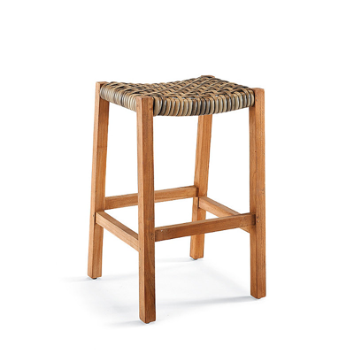 Frontgate Isola Backless Barstool In Natural Finish