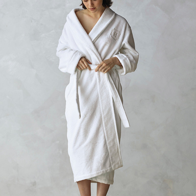 Shop Frontgate Plush Robe In French Blue
