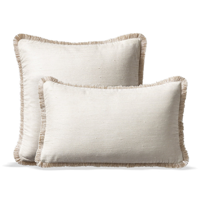 Frontgate Marilia Silk Decorative Pillow Covers In Green