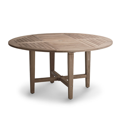 Frontgate Classic 60" Round Dining Table In Weathered Teak
