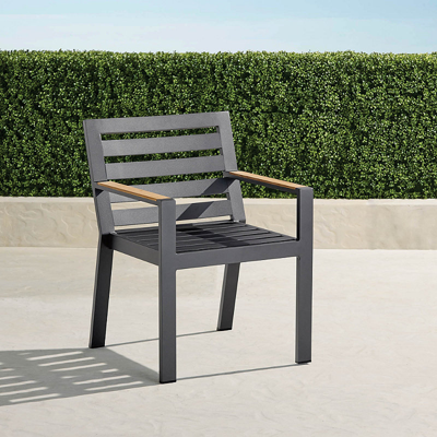 Frontgate Set Of 2 Calhoun Dining Arm Chairs In Aluminum