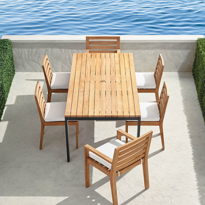 Frontgate Calhoun 7-pc. Dining Set In Natural Teak