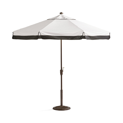 Frontgate 9 Ft. Round Contrast Border Umbrella