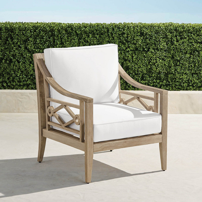 Shop Frontgate Surrey Hill Lounge Chair In Weathered Teak