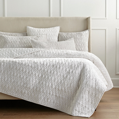 Frontgate Marquette Velvet Bedding In Dusty Blue