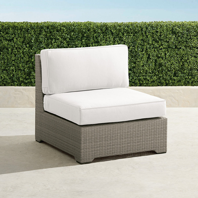 Frontgate Set Of 2 Palermo Center Chair With Cushions In Dove Finish