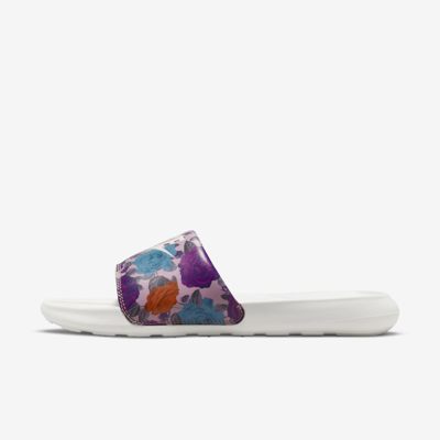 Shop Nike Victori One Women's Print Slides In Rose Whisper,active Pink,light Curry,sail