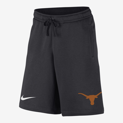 Shop Nike College Club Fleece Swoosh Men's Shorts In Grey