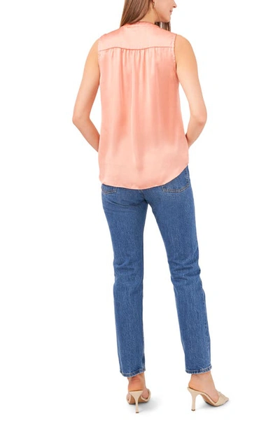 Shop Vince Camuto Rumpled Satin Blouse In Canyon Coral