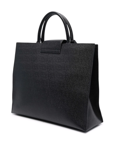 Shop Thom Browne Mr. Thom Tote Bag In Black