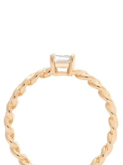 Shop Anita Ko 18kt Yellow Gold Diamond Chain-link Ring