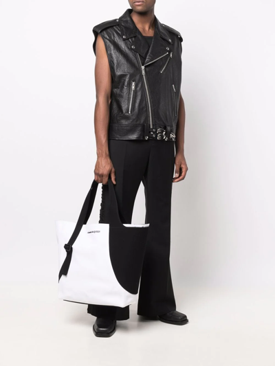Shop Alexander Mcqueen Colour-block Tote Bag In Weiss