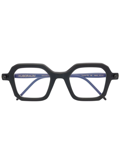 Shop Kuboraum P9 Square-frame Glasses In Black