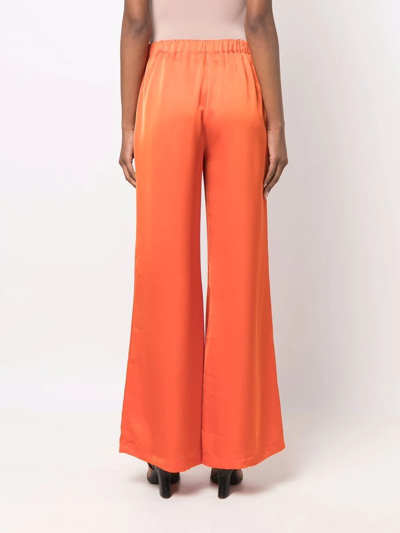 Shop Merci High-waist Wide-leg Trousers In Orange