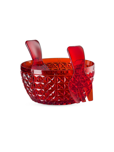 Shop Mario Luca Guisti Churchill Salad Bowl 3-piece Set In Red