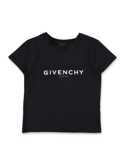 Shop Givenchy Kids Logo Printed Crewneck T In Black