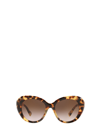 Shop Valentino Eyewear Oval Frame Sunglasses In Multi