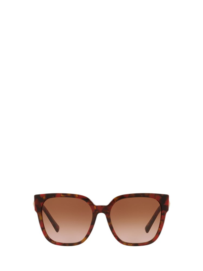 Shop Valentino Eyewear Square Frame Sunglasses In Brown