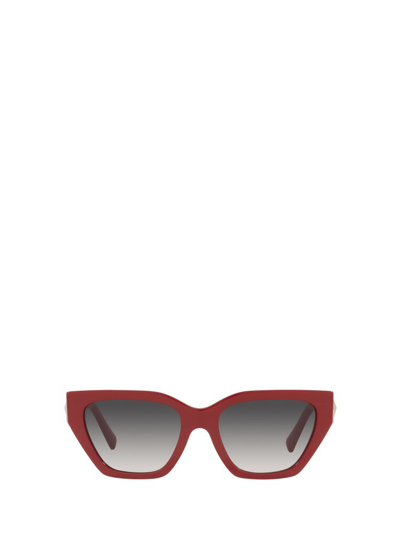Shop Valentino Eyewear Cat In Red