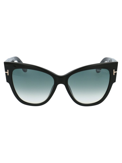 Shop Tom Ford Eyewear Anoushka Cat Eye Sunglasses In Black