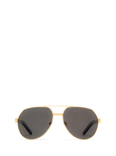 Shop Cartier Aviator Frame Sunglasses In Multi