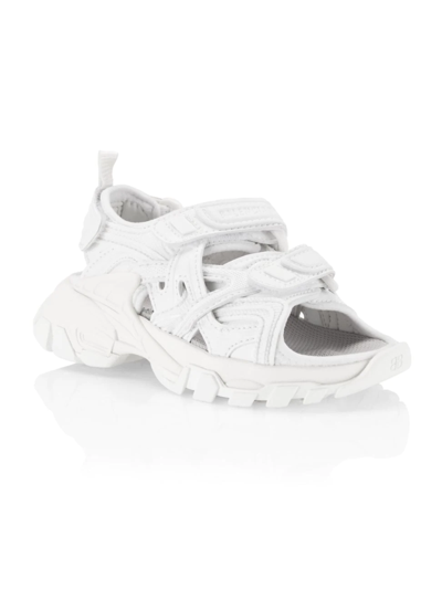 Shop Balenciaga Little Kid's & Kid's Track Double Touch-strap Sandals In White