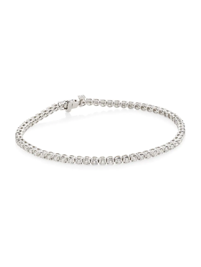 Shop Saks Fifth Avenue Women's 14k White Gold & 2 Tcw Diamond Tennis Bracelet