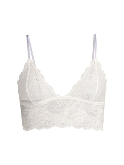 Shop Free People Everyday Lace Longline Bra In Ivory