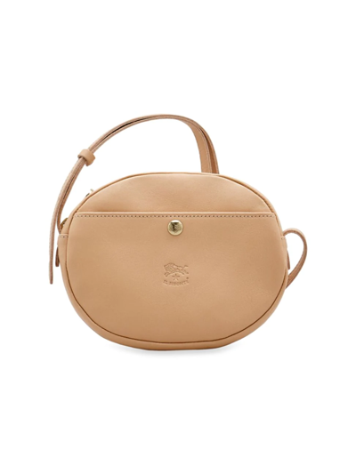 Shop Il Bisonte Women's Leather Crossbody Bag In Naturale