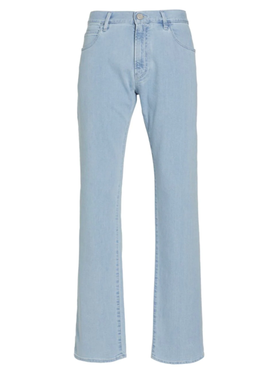 Shop Giorgio Armani Men's Five-pocket Cotton-blend Jeans In Neutral