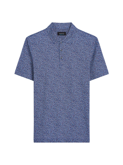 Shop Bugatchi Men's Ooohcotton Tech Polo Shirt In Classic Blue