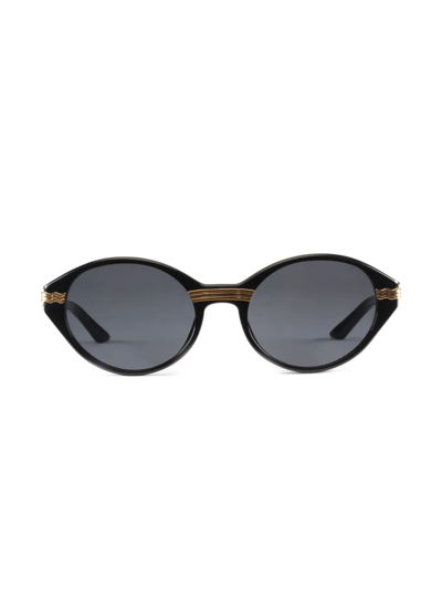 Shop Casablanca Men's Masao San Cannes 56mm Sunglasses In Black Gold