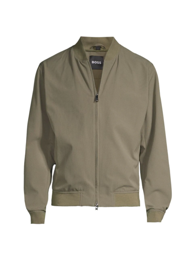 Hugo Boss Hanry Perforated Packable Performance Bomber Jacket In Open Green  | ModeSens