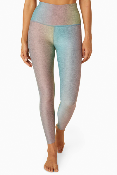 Shop Beyond Yoga Softmark High Waisted Midi Legging In Silver