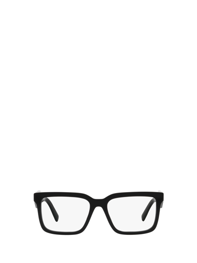 Shop Prada Pr 10yv Black Glasses